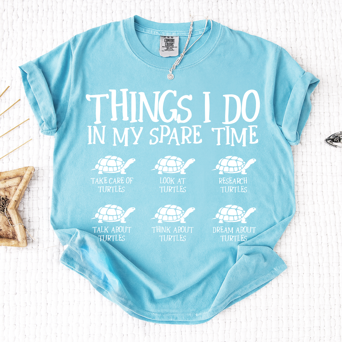 Comfort Colors® Funny Turtle Lover Shirt, Things I Do In My Spare Time Turtle Tee, Cute Tortoise Graphic T Shirt for Women Men, Turtle Owner Gift