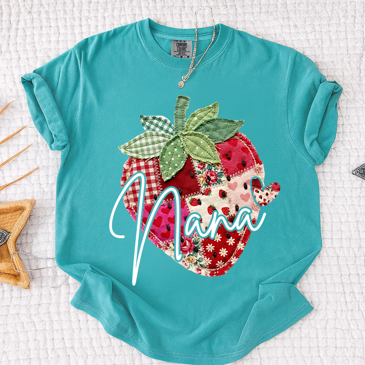 Comfort Colors® Customized Mimi Shirt with Names, Sweet Strawberry Spring Grandma Gift
