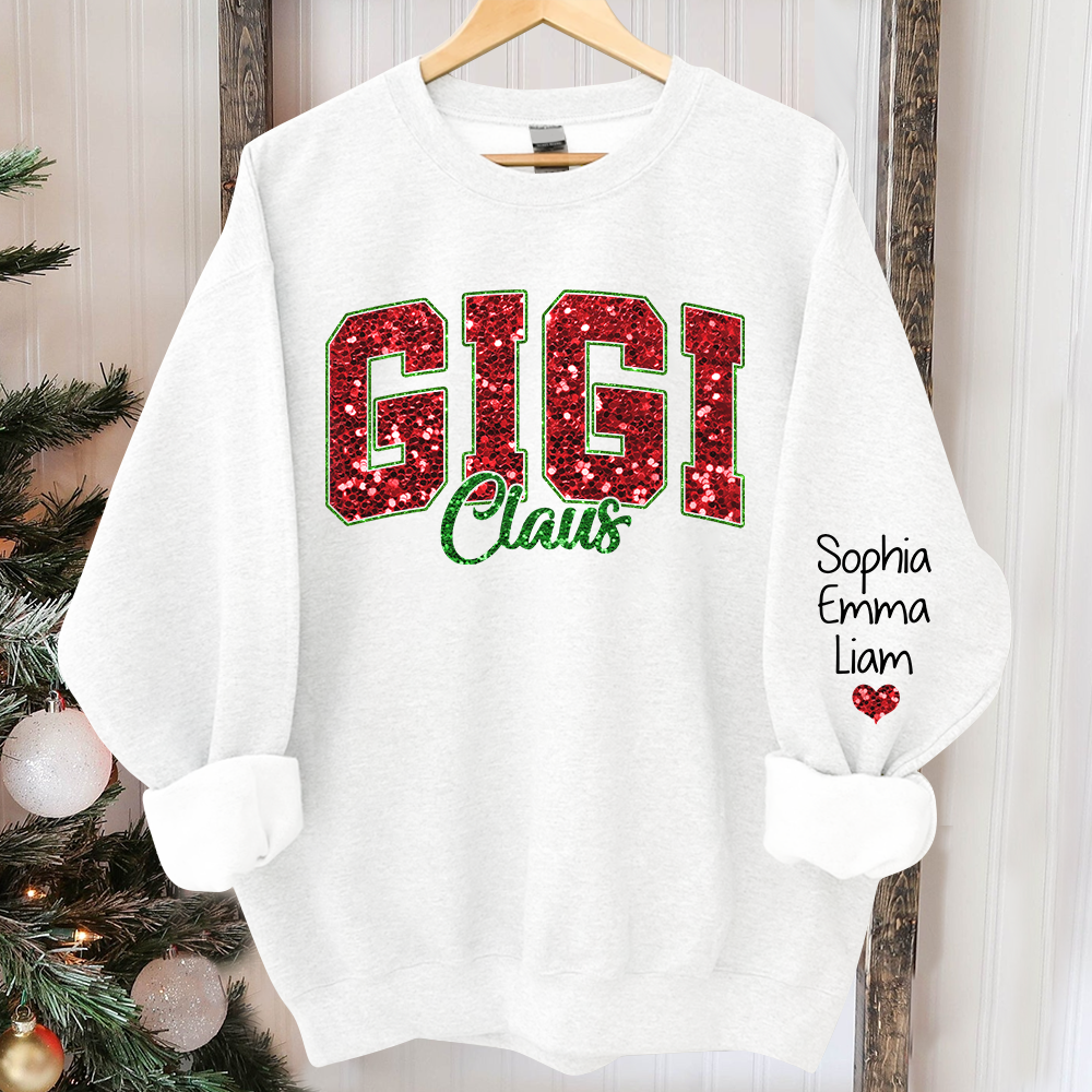 Custom Gigi Claus Christmas And Kids V2 Sweatshirt