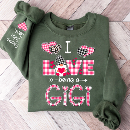 Valentine I Love Being a Gigi, For Gift Grandma And Kids