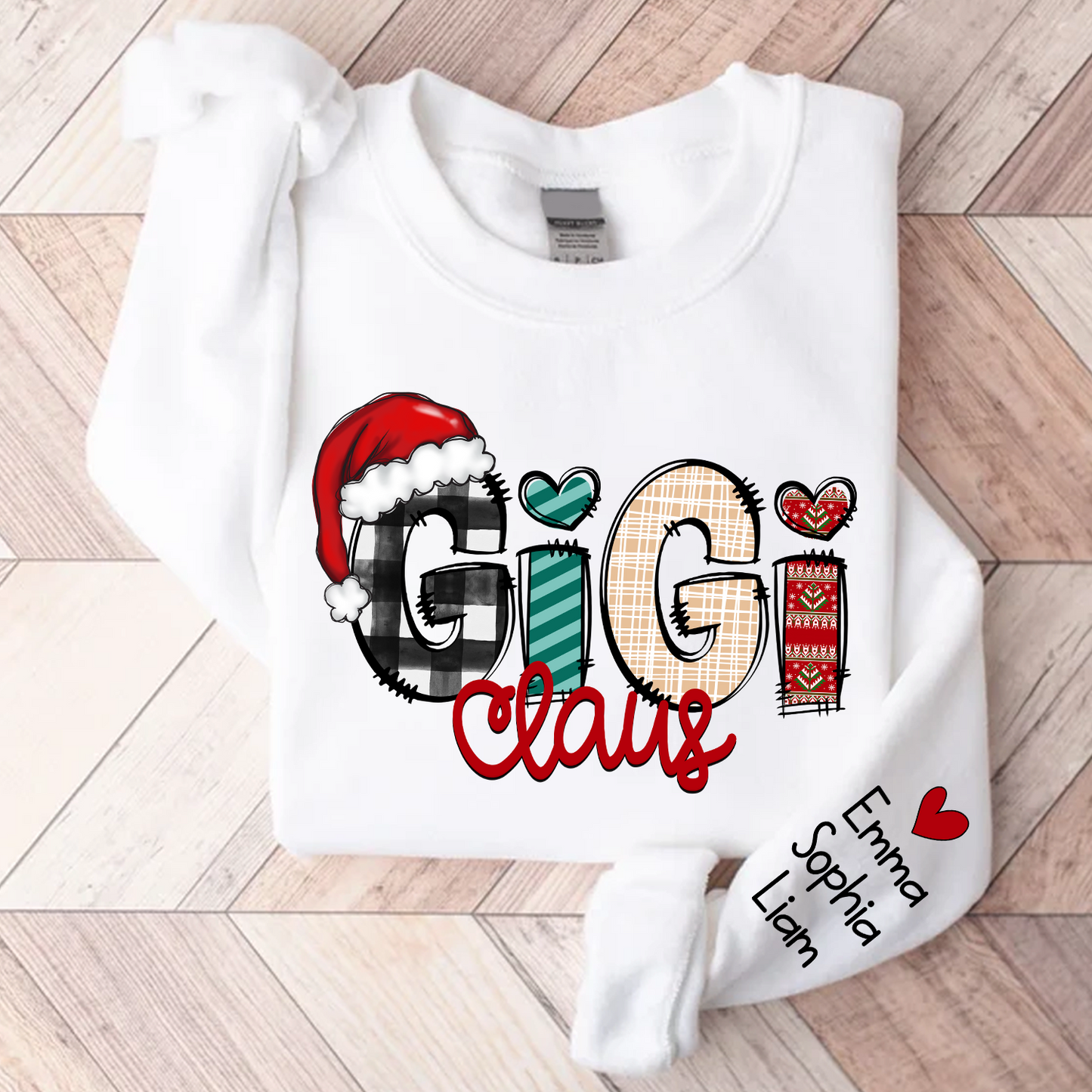 Gigi Claus Christmas With Grandkids, Grandma Gift TH Sweatshirt