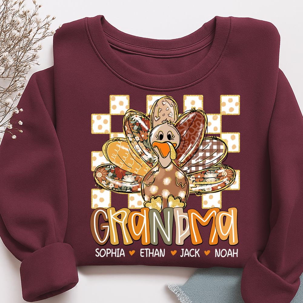 Thanksgiving Girly Fall For Gift Grandma And Kids