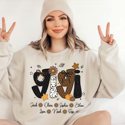 Personalized Grandma Grace, Prayer Sweatshirt, Custom Gigi Nickname with Baby Name