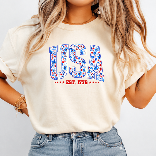 USA Patriotic T-Shirt – 4th of July Independence Day EST. 1776 Gift