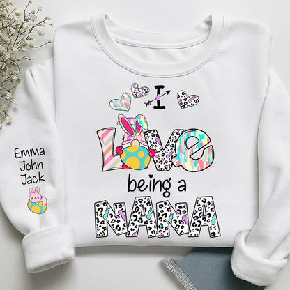 I Love Being a Nana Crewneck Sweatshirt, Sweet Family Love Graphic