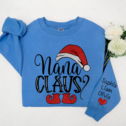 Sparkling Christmas Custom Nana Claus And Kids LTP01