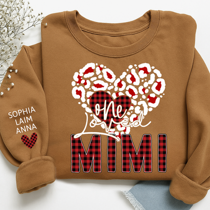 Personalized One Love Mimi Sweatshirt, Custom Grandma And Kids, Gift For Design for Valentine