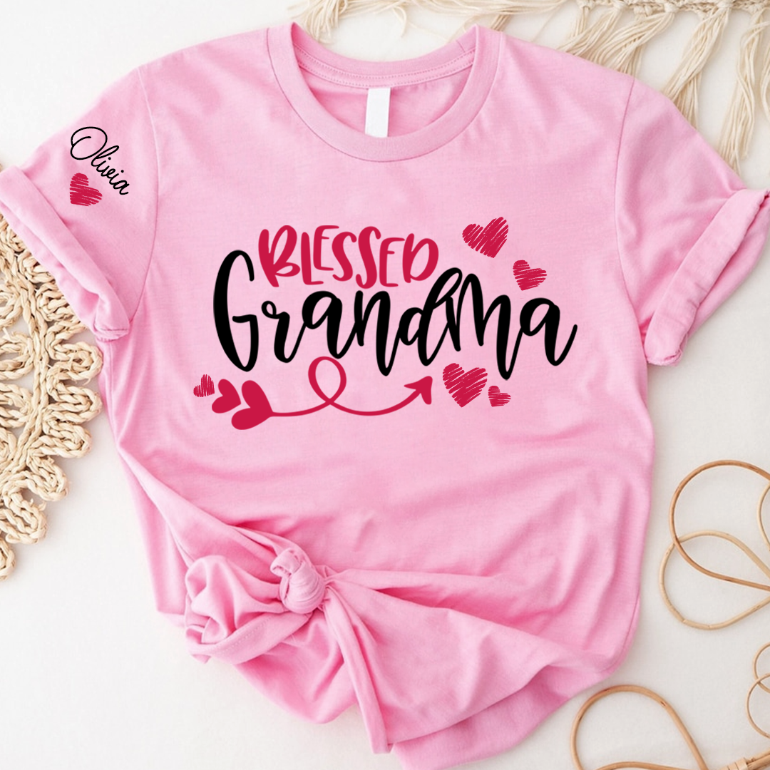 Blessed Grandma T-Shirt 2025, For Give Grandma And Kids