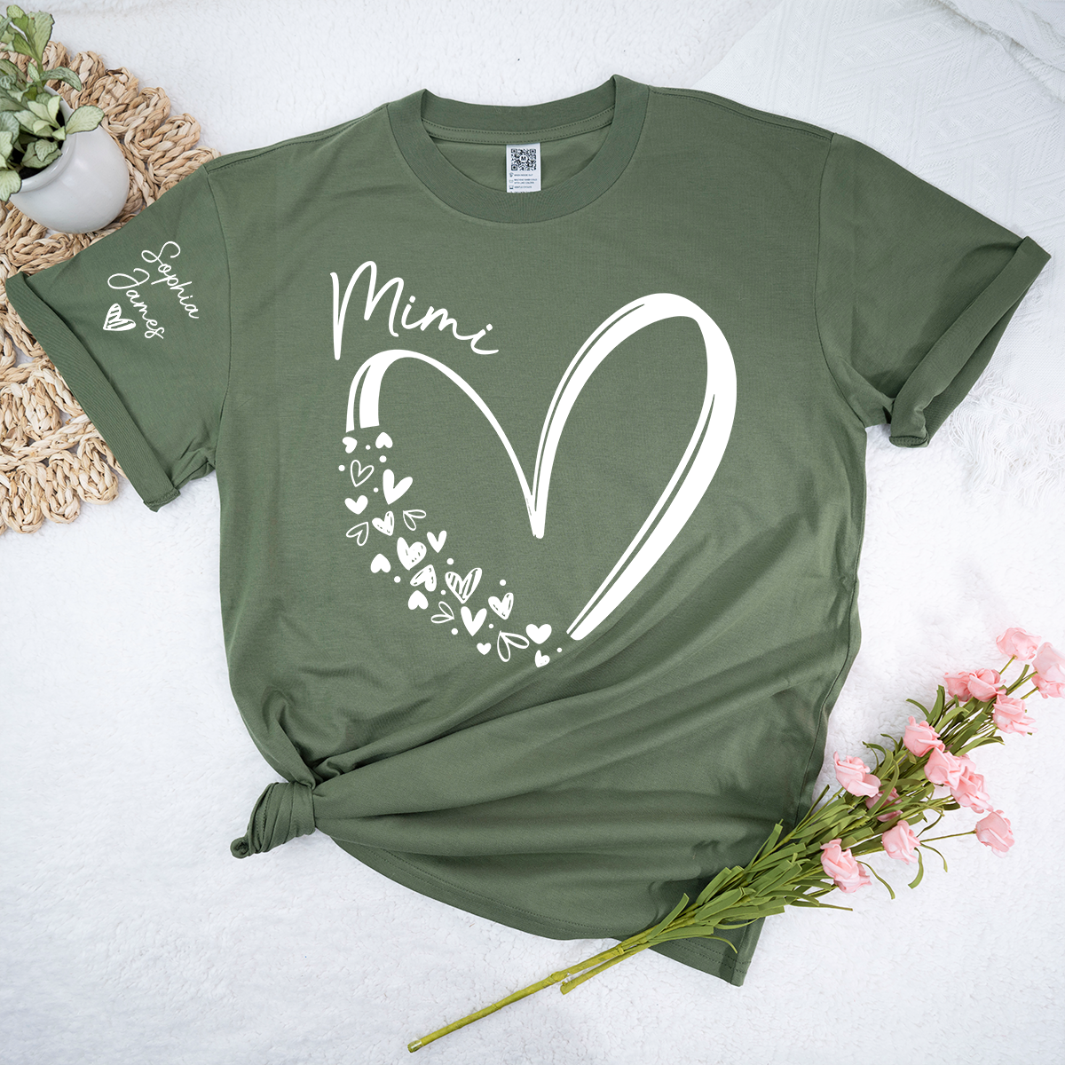 Mimi Shirt Heart Design, Personalized Grandma T-Shirt, Cute Mimi Heart Tee for Women, Meaningful Family Apparel