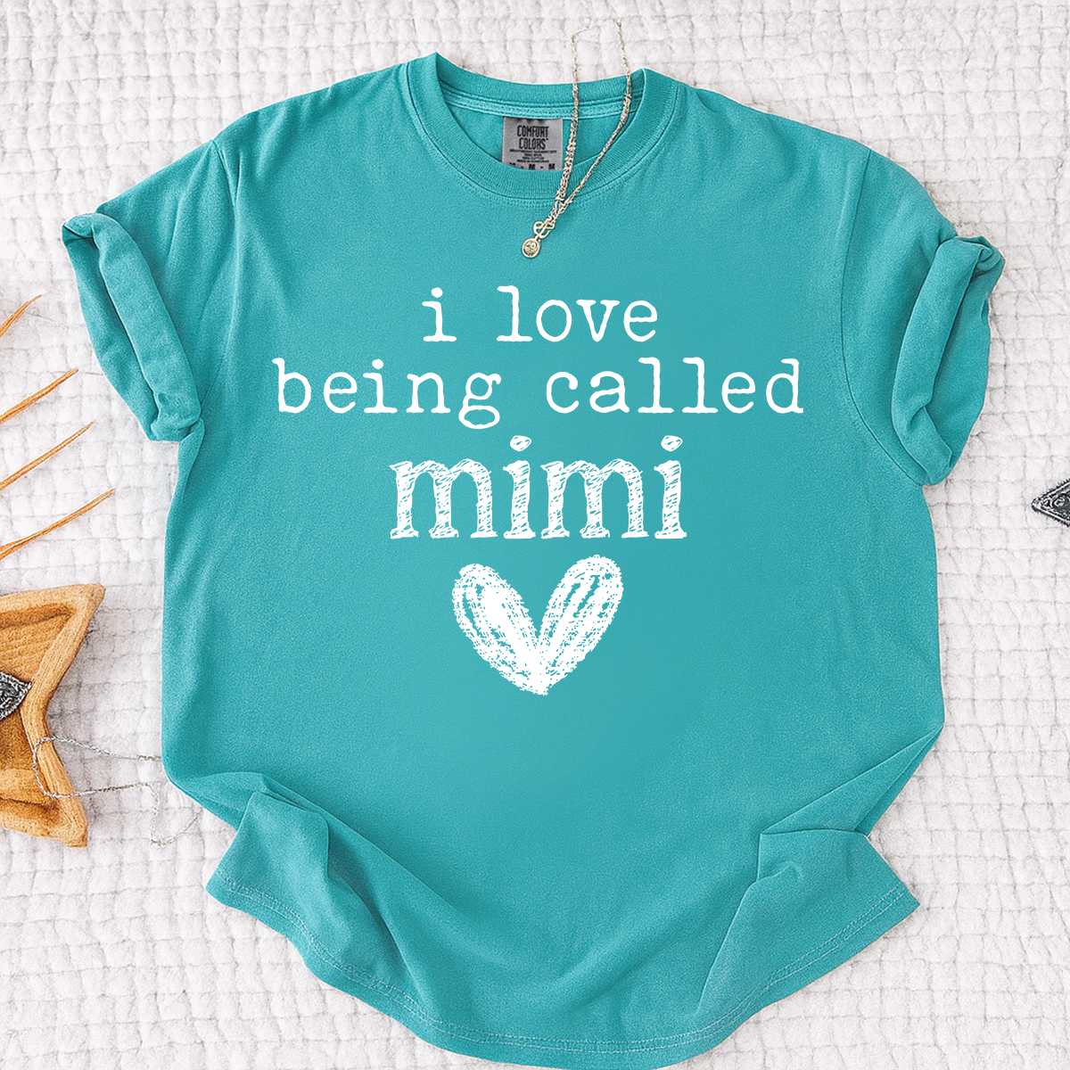 Comfort Colors I Love Being Called Mimi Shirt, Cute Mimi Grandma T Shirt, Gift for Grandma Mothers Day Birthday, Simple Heart Design Tee