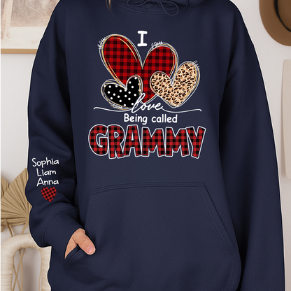 I Love Being Called Mimi Hoodie, Personalized Grandma Shirt with Kids Names