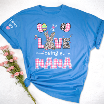 I Love Being a Nana Sweatshirt, Cute Pastel Family Crewneck for Nana