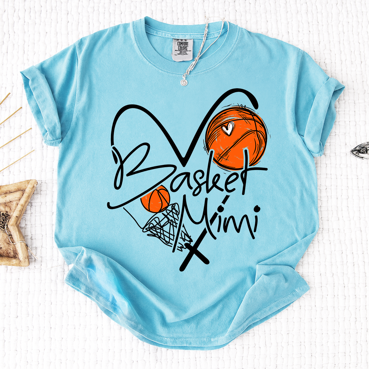 Comfort Basketball Mimi Shirt Personalized with Grandkids Names, For Gift Grandma