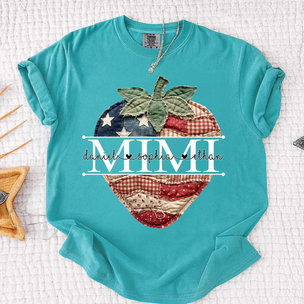 Comfort Colors® Custom Mimi Strawberry Shirt, Patriotic 4th of July Grandma Gift