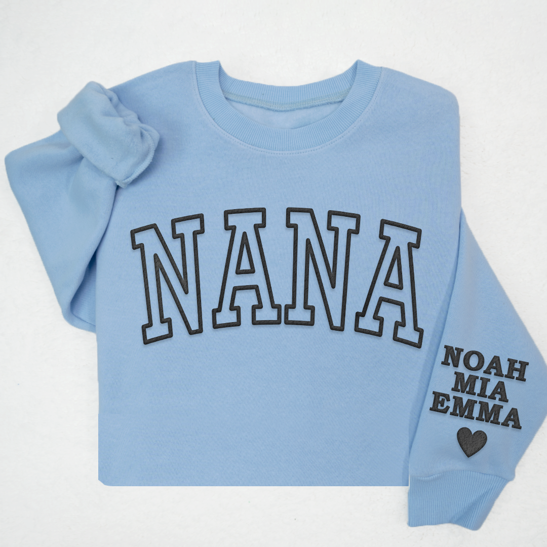 Personalized Mama Sweatshirt, With Kid Names On Sleeve, Mothers Day Gift LTP01