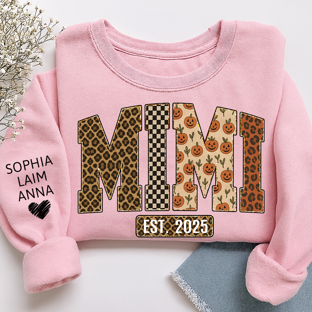 Pumpkin Leopard Mimi Gifts, Custom Gifts for Mimi Est And Kids