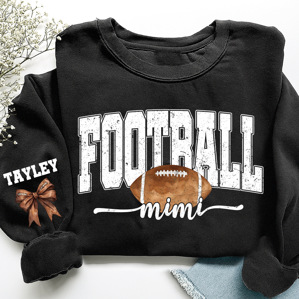 Personalized Football Mimi Sweatshirt With Grandma And Grandkids Names