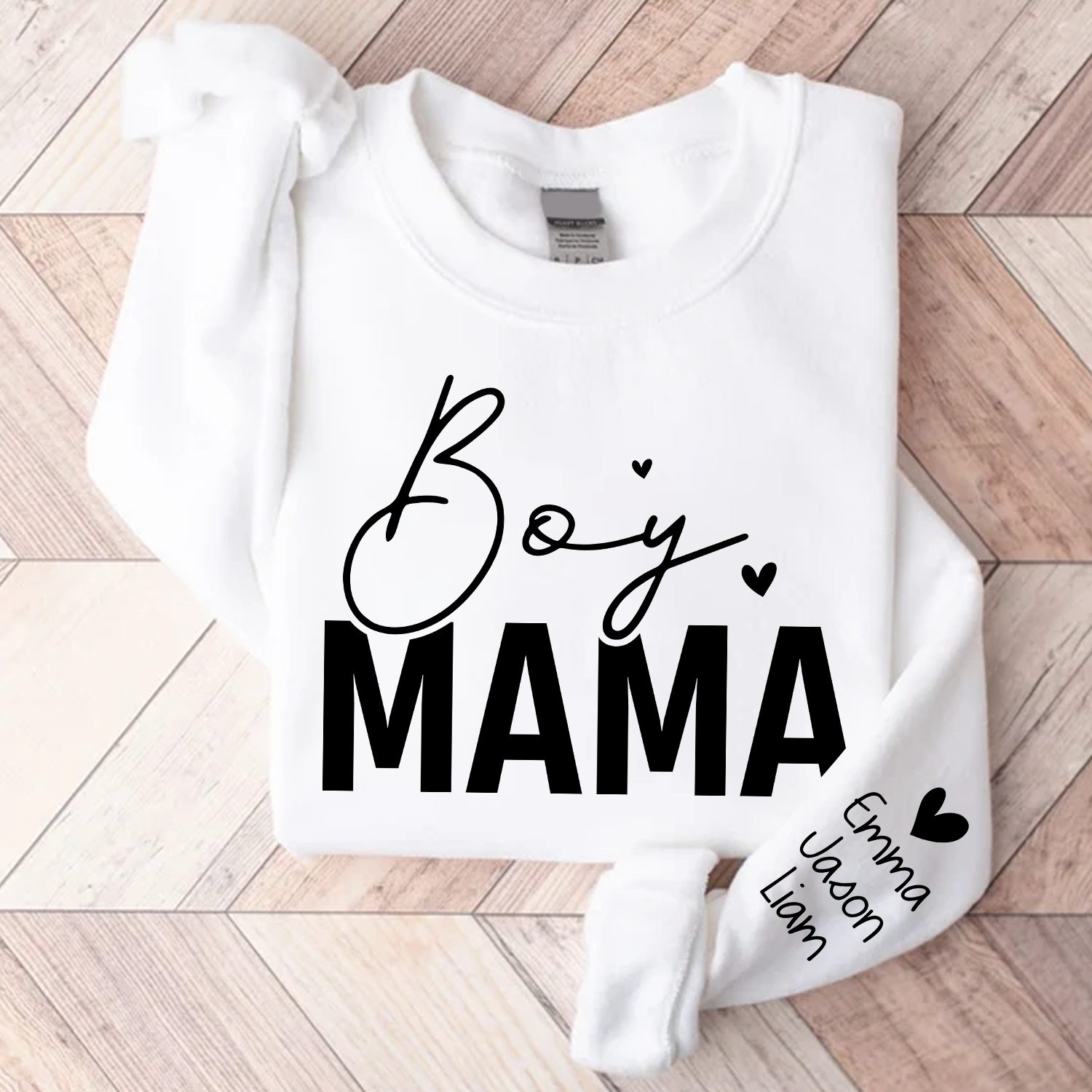 Personalized Boy Mama With Kids, Gift For Mom TH Sweatshirt, Mother's Day Shirt For Mom Mama Mommy