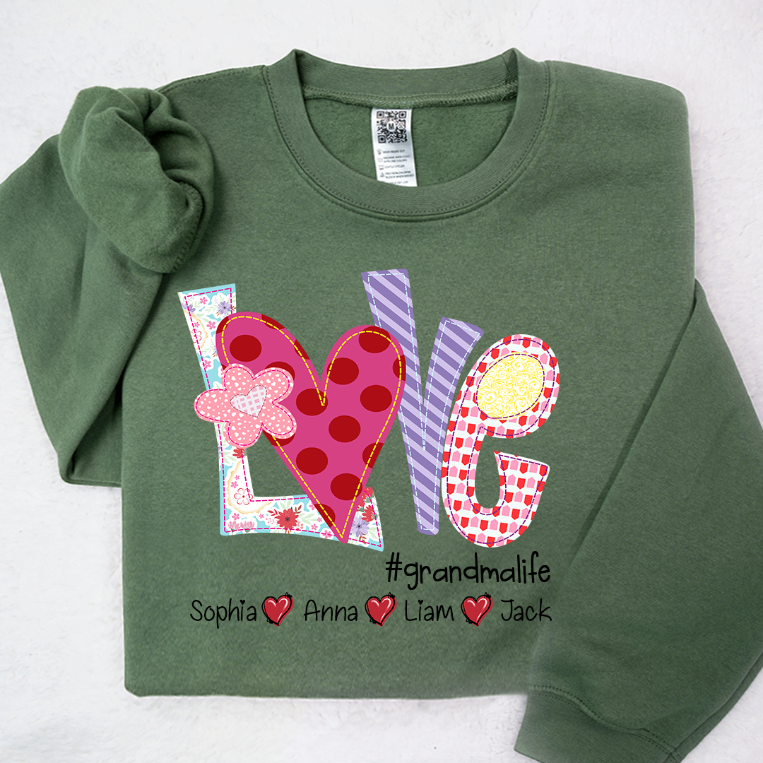 Valentine's Day Love Custom Grandma Life And Kids LTP01
