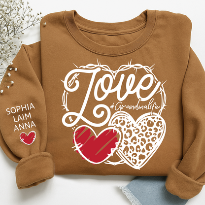 Love Grandmalife Sweatshirt, Cozy Family Love Crewneck for Grandma