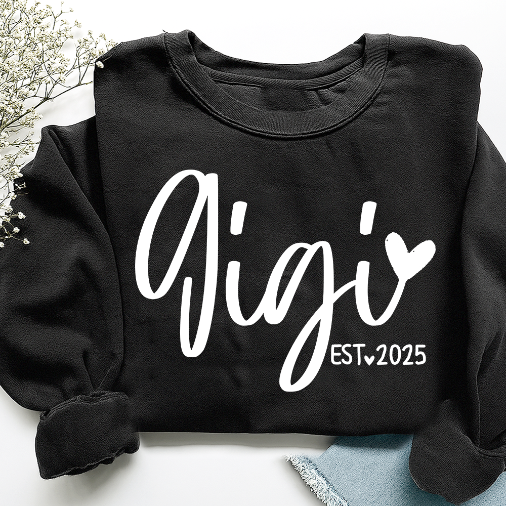 Personalized Gigi Sweatshirt, Custom Gifts for Grandma And Child