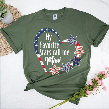 My Favorite Stars Call Me Mimi Shirt Personalized Names Patriotic Family T Shirt