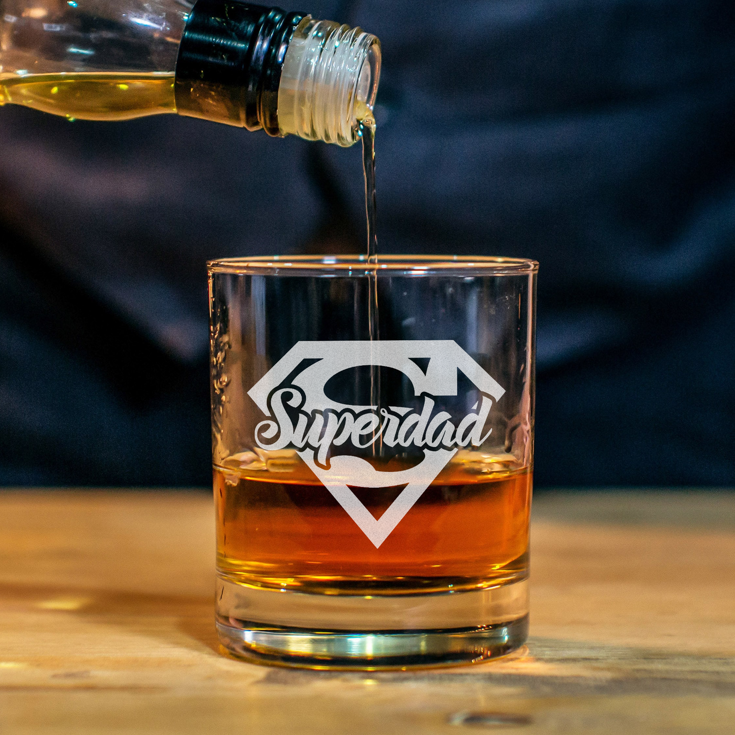 Super Dad - Daddy And Kids Whiskey Glass