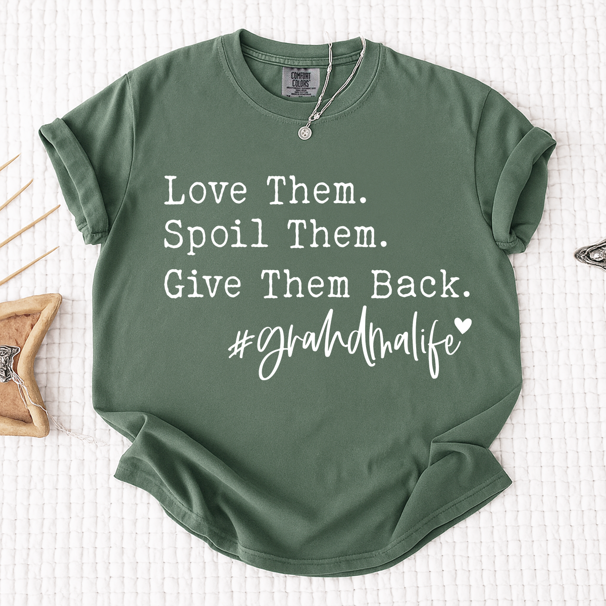 Comfort Colors® Funny Grandma Life Shirt, Love Them Spoil Them Give Them Back Tee, Gift for Grandma Nana Mimi
