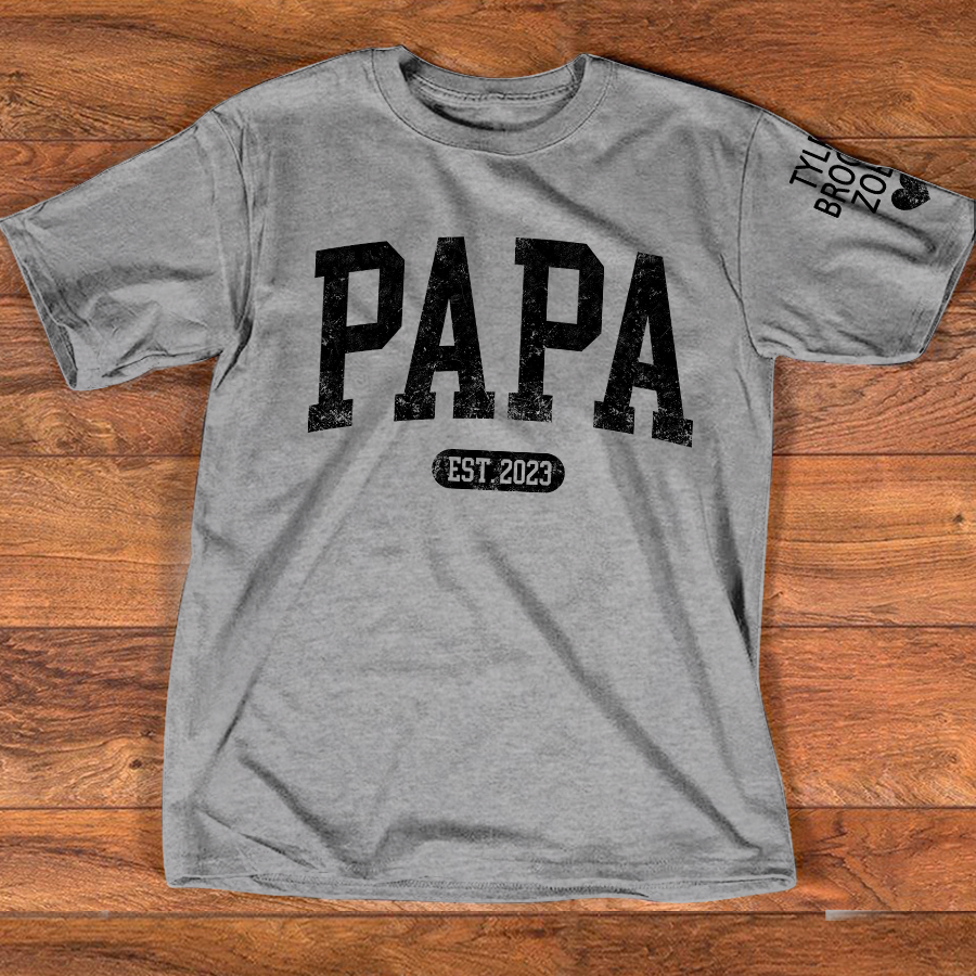Personalized Papa Est With Grandkids Father's Day