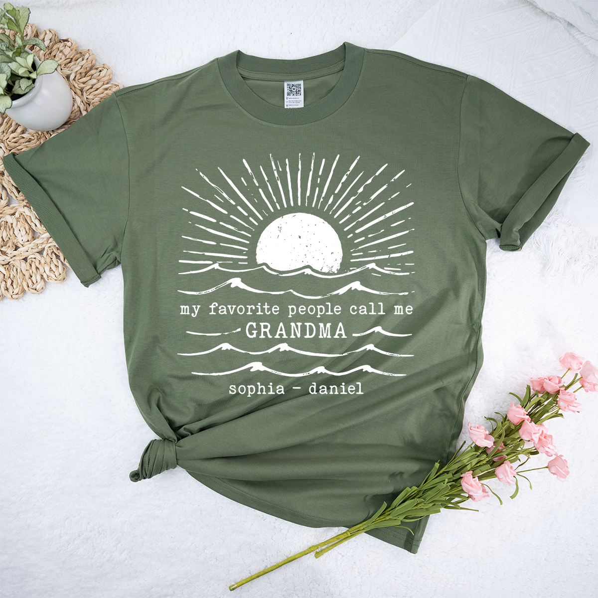 Personalized Grandma Beach Shirt, My Favorite People Call Me Grandma, Custom Grandkids Names Summer T Shirt, Grandma Gift