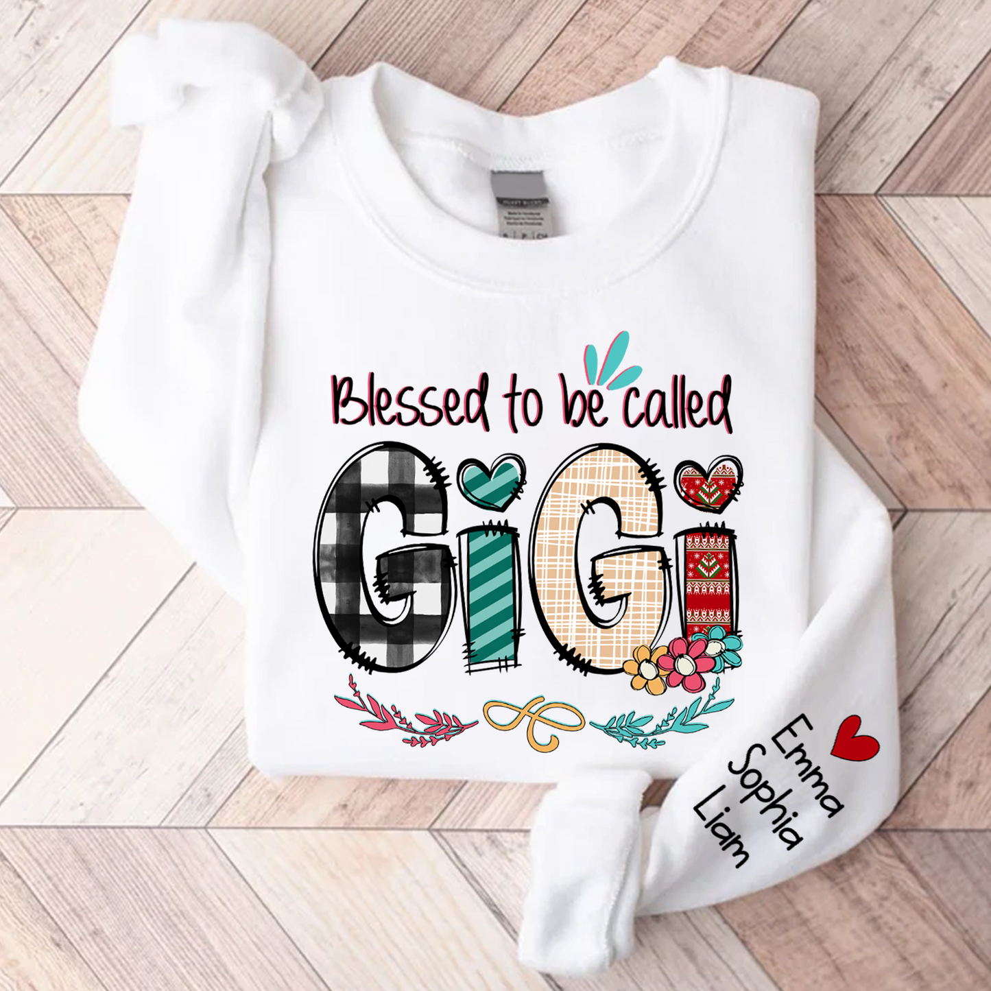 Blessed To Be Called Gigi, Custom Gigi And Kids, Grandma Gift TH Sweatshirt