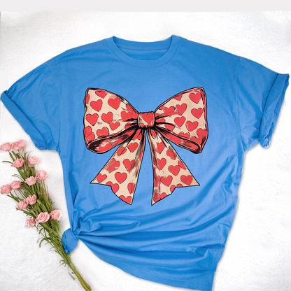 Valentine's day Heart Coquette Bow T-Shirt