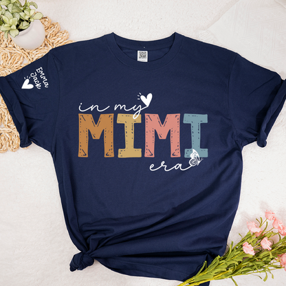 Cute Mimi Grandma T-Shirt, In My Mimi Era Stylish Pastel Graphic Tee For Gift Grandma and Kids