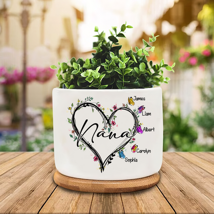 Heart Butterfly Grandma Plant Pot
