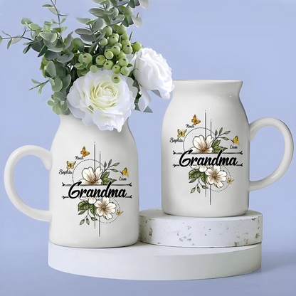 Flowers For Grandma And Kids - Custom Home Decoration Flower Vase According To Family Requirements, Ceramic Flower Vase