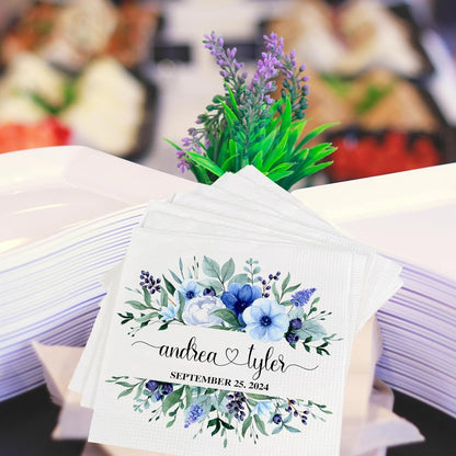 Luxury Custom Napkins Wedding, Personalized Cocktail Napkins For Bar, Custom Napkins For Wedding Reception, Wedding Cocktail Napkins, Customized Napkins For Party, Napkins For Tables
