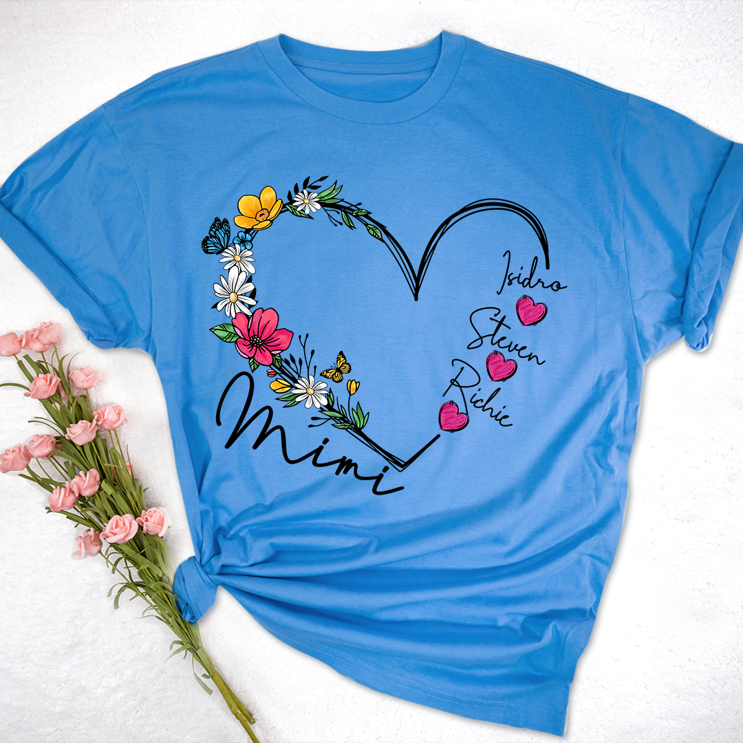 Heart Flowers For Grandma And Kids LTP01