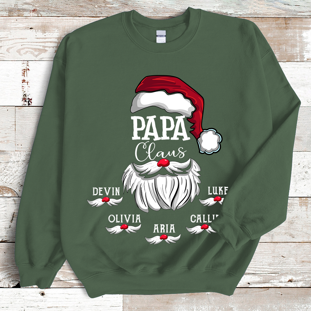 Papa Claus And Grandkids Christmas Sweatshirt