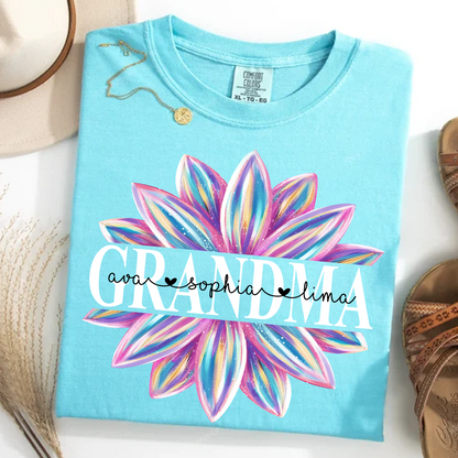 Comfort Colors® Grandma Flower 1 Color Trend Shirt, Gift For Grandma T-Shirt