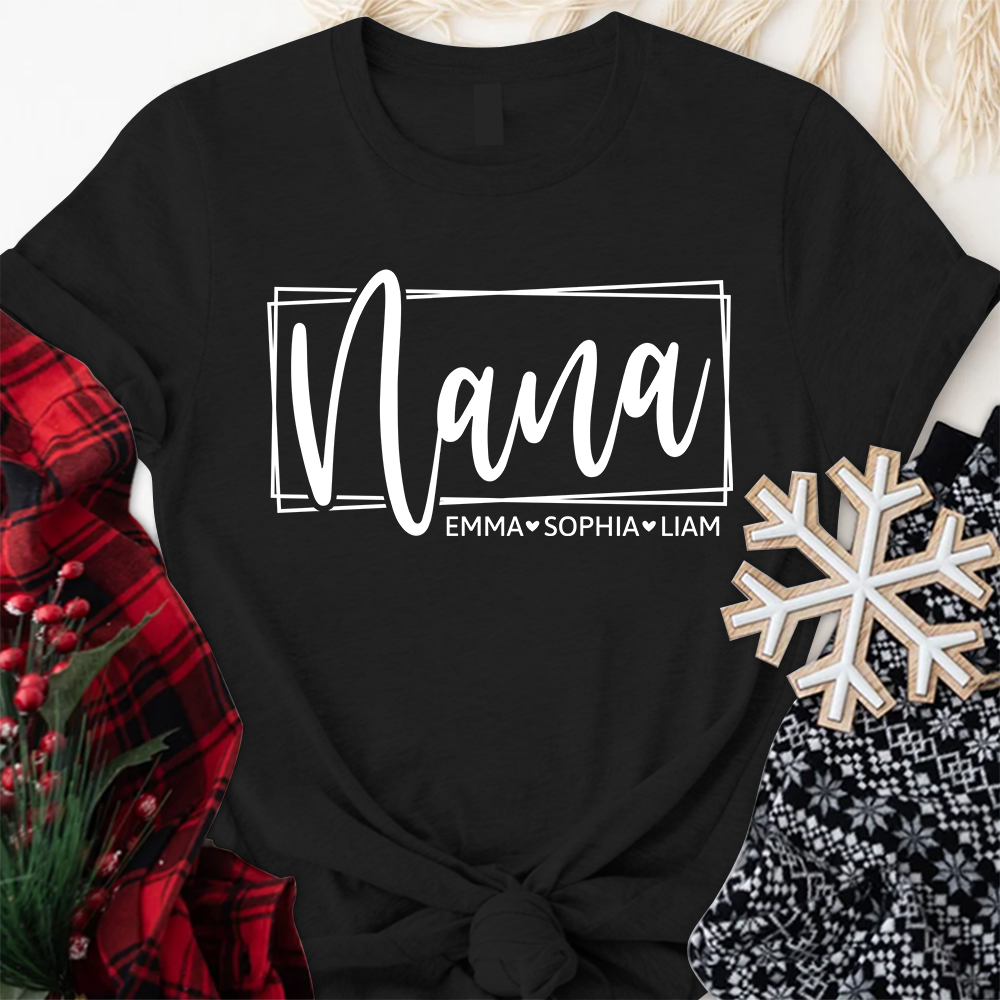 Custom Nana And Grandkids T-Shirt