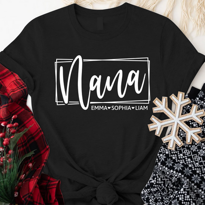 Custom Nana And Grandkids T-Shirt