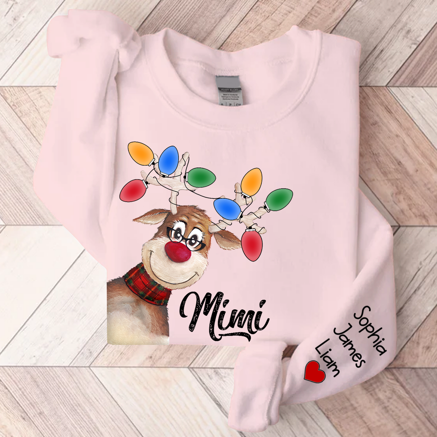 Personalized Mimi Reindeer Christmas, Custom Mimi And Kids, Grandma Gift TH Sweatshirt
