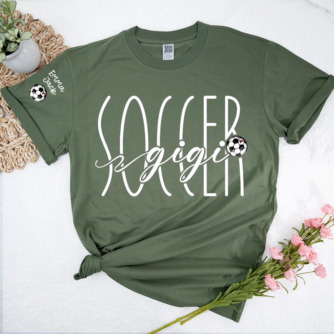 Custom Gigi Soccer Tee, Personalized Soccer Gigi Shirt with Custom kids Names