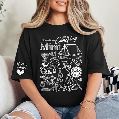 Camping Grandma T-Shirt for Mimi Lovers Adventure Outdoors Gift Tee