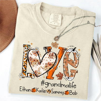 Comfort Colors® Custom Love Fall, Personalized Halloween for Grandma And Grandkids