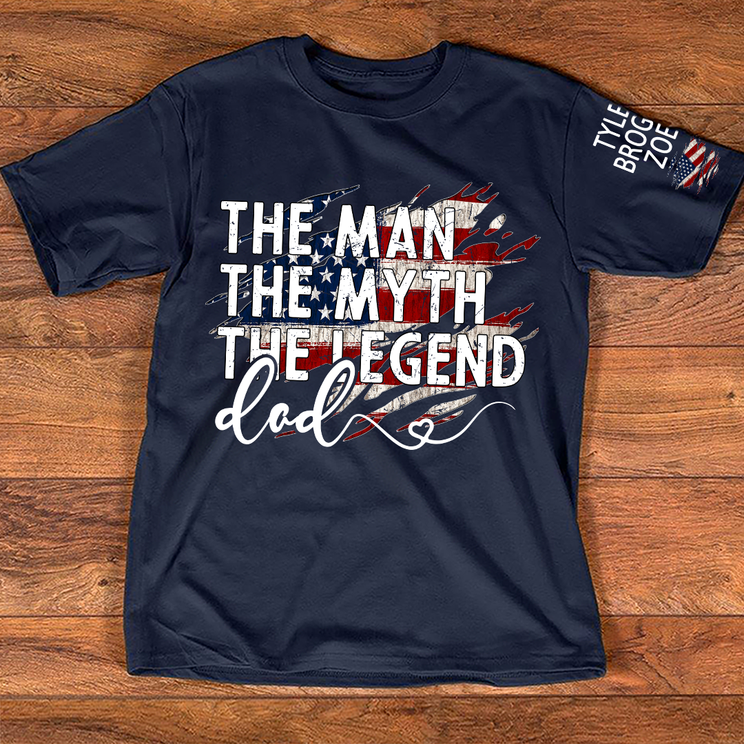 Legend Husband Dad Custom shirt, Personalized Grandpa American T-Shirt, Gifts for Dad