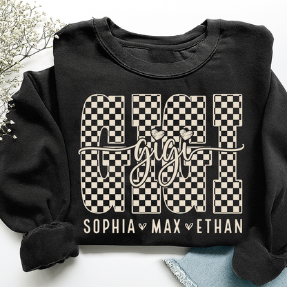 Gigi Style Checkered Bible Set, Customized Gift for Grandma and Grandchild