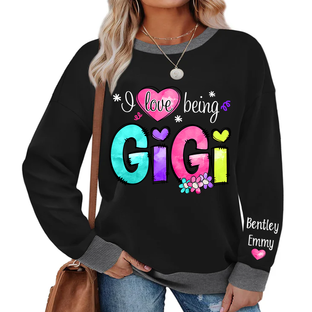 Personalized I Love Being Gigi Color 2025 Sweatshirt Mix