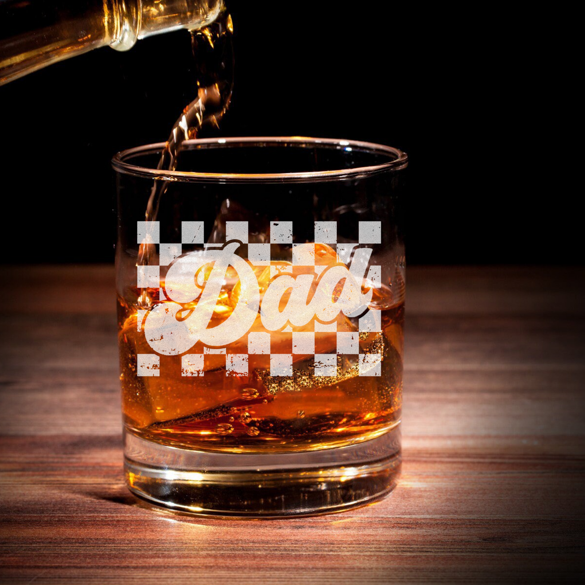 Dad-Daddy And Kids Whiskey Glass