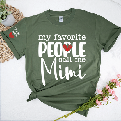 My Favorite People Call Me Mimi T-shirt Cute Grandma Shirt Gift from Grandkids
